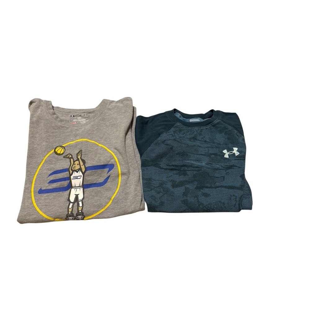 Boys UNDER ARMOUR Lot Of 2 Youth Medium Shirts-Stephen Curry